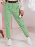 Dámske ležérne nohavice s opaskom SOFELIA svetlozelená FashionStreet UY2506