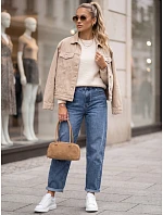 Dámske džínsy s balónovým strihom a opaskom, modré, FashionStreet UY3128 Dámske džínsy s balónovým strihom a opaskom, modré, FashionStreet UY3128