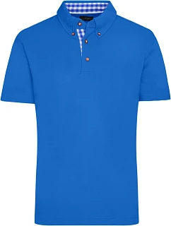 Daiber JN 716 Pánske polo tričko z piké v tradičnom krojoch 02.0716 royal/royal white