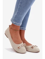 Baleríny s Mašlí Béžové Amelivra