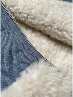 Džínsová bunda s podšívkou z jahňacej kože J Style blue/ecru (11Z8217)