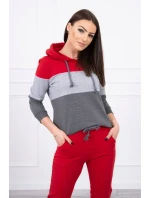 Farebná pruhovaná sada červená+sivá Farebná pruhovaná sada červená+sivá