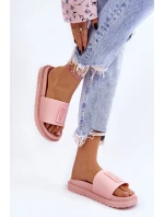 Damskie Klapki Big Star LL274425 Jasnoróżowe
