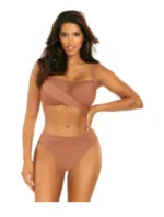 Dámske dvojdielne plavky Fashion 16 S1002N2-25 Cinnamon - Self Dámske dvojdielne plavky Fashion 16 S1002N2-25 Cinnamon - Self