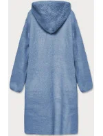 Svetlomodrá vlnená prikrývka s kapucňou (B3006)