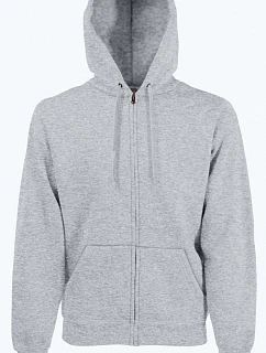 Fruit of the Loom Premium mikina s kapucňou 16.2034, melírovaná sivá