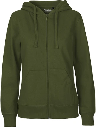 Neutral O 83301 Dámska mikina s kapucňou z bio bavlny 77.8331 military Neutral O 83301 Dámska mikina s kapucňou z bio bavlny 77.8331 military