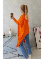 Oversize blúzka s potlačou oranžová