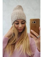 Dámska čiapka Delia K260 light beige