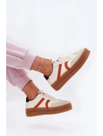 Sneakersy Damskie Na Platformie Beżowe Tolianna