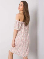 Šaty D73771M30145G bielej a červenej