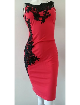 Dámske šaty 9103 black-red - Koucla Dámske šaty 9103 black-red - Koucla