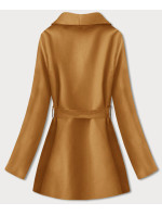 Dámsky krátky kabát Minimalist v horčicovej farbe (758ART)