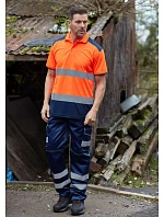 Yoko HVJ 220 Hi-Vis Piqué Polo 79.J220, vysoká viditeľnosť, žltá/námornícka modrá Yoko HVJ 220 Hi-Vis Piqué Polo 79.J220, vysoká viditeľnosť, žltá/námornícka modrá