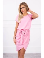 Šaty s obálkovým spodným dielom vo svetlo ružovej farbe Šaty s obálkovým spodným dielom vo svetlo ružovej farbe