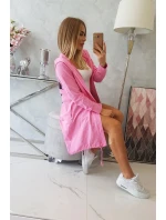 Svetloružový plášť s potlačou