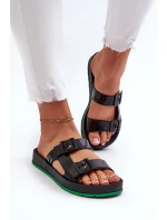 Klapki Damskie Na Płaskiej Podeszwie ZAXY LL285073 Czarne