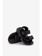 Dziecięce Sandałki Zapinane Na Rzepy Czarne Orretta