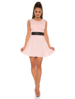 Trendy KouCla Mini Dress with leatherlook