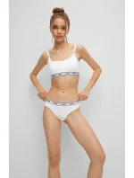 Dámske tangá Triplet Thong Stripe 3 pack 50469681 biele - Hugo Boss