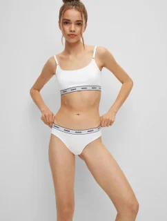 Dámske tangá Triplet Thong Stripe 3 pack 50469681 biele - Hugo Boss