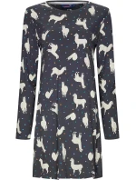 Dámska nočná košeľa 11232-418-2 tm. modrá so vzorom - Rebelle Dámska nočná košeľa 11232-418-2 tm. modrá so vzorom - Rebelle