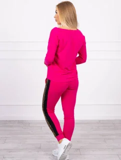 Fuchsiová sada s leopardím potlačou