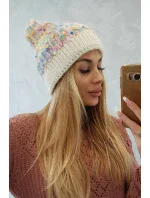 Bublinková čiapka K219 ecru