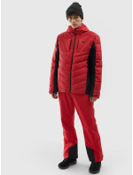 Pánska lyžiarska bunda so syntetickým perím 4FAW23TDJAM278-62S červená - 4F