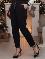 Dámske nadrozmerné nohavice NADIFORMAL chinos black FashionStreet UY2259 Dámske nadrozmerné nohavice NADIFORMAL chinos black FashionStreet UY2259