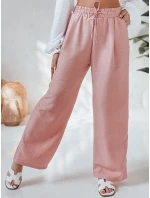 Dámske nohavice so širokými nohavicami MILLIVIO pink FashionStreet UY2663 Dámske nohavice so širokými nohavicami MILLIVIO pink FashionStreet UY2663