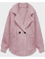 Krátky prehoz cez oblečenie typu alpaka v bledo ružovej farbe (CJ65)