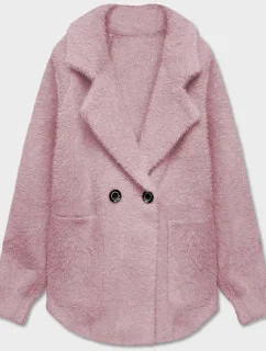 Krátky prehoz cez oblečenie typu alpaka v bledo ružovej farbe (CJ65)