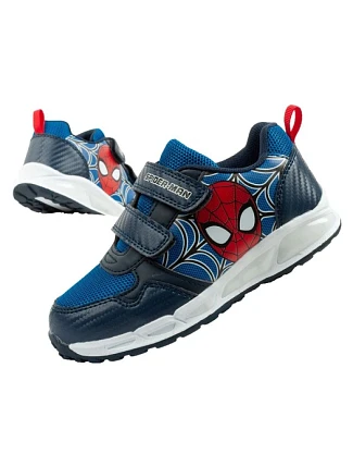Leomil detská športová obuv tenisky Spiderman ľahká na suchý zips čierna modrá