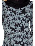 Dámske voľnočasové šaty NUMOCO s dlhým rukávom a rolákom krátke čierne - Čierna / S - Numoco