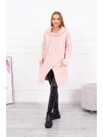 Oversize tunika s obálkou 16546 staroružová - Kesi