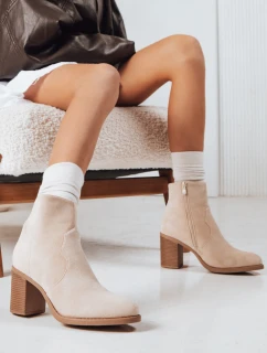 Dámske semišové béžové čižmy FashionStreet ZY1248