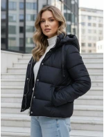 Dámska zimná dlhá bunda tmavomodrá FashionStreet TY5467