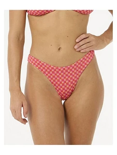 Červené plavky RIP CURL Shell Cove High Leg Cheeky