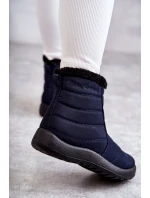 Damskie Ocieplane Śniegowce Granatowe Mezyss