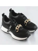 Čierne športové topánky s retiazkou (N-206)