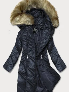 Tmavomodrá prešívaná dámska bunda (H-97-2)