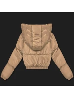 Krátka zimná bunda J Style Dark Beige Matte (5M3360-84)