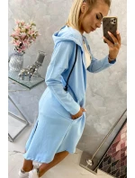 Dlhší zadný plášť modrý