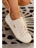 Dámske plátenné tenisky Big Star - béžové