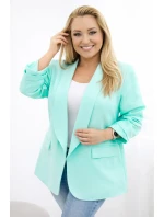 Dámske sako Plus Size Elegant Light Mint