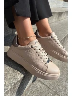 Sneakersy Damskie Z Eko Skóry Big Star RR274259 Beżowe