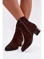 Dámské otevřené kotníkové boty Vinceza 58452 Čokoládové