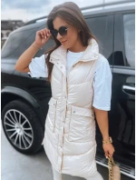 Dámska prešívaná vesta MARIEL ecru FashionStreet TY3014