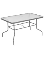 SET ZÁHRADNÉHO NÁBYTKU STÔL 4 STOLIČKY A SLNEČNÍK SIVÝ SET ZÁHRADNÉHO NÁBYTKU STÔL 4 STOLIČKY A SLNEČNÍK SIVÝ